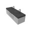 Castello Usa Thames 60-inch Gray Vanity Set with Black Top and Chrome Handles CB-MC-60G-CHR-20146-BL - alternate 4
